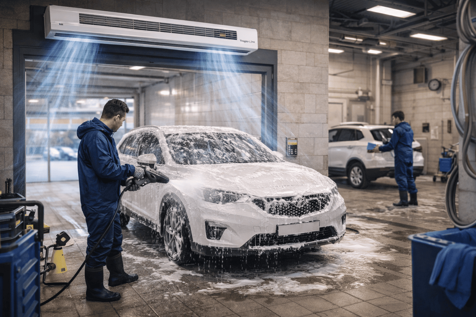 Тепловые завесы для автомойки: как выбрать